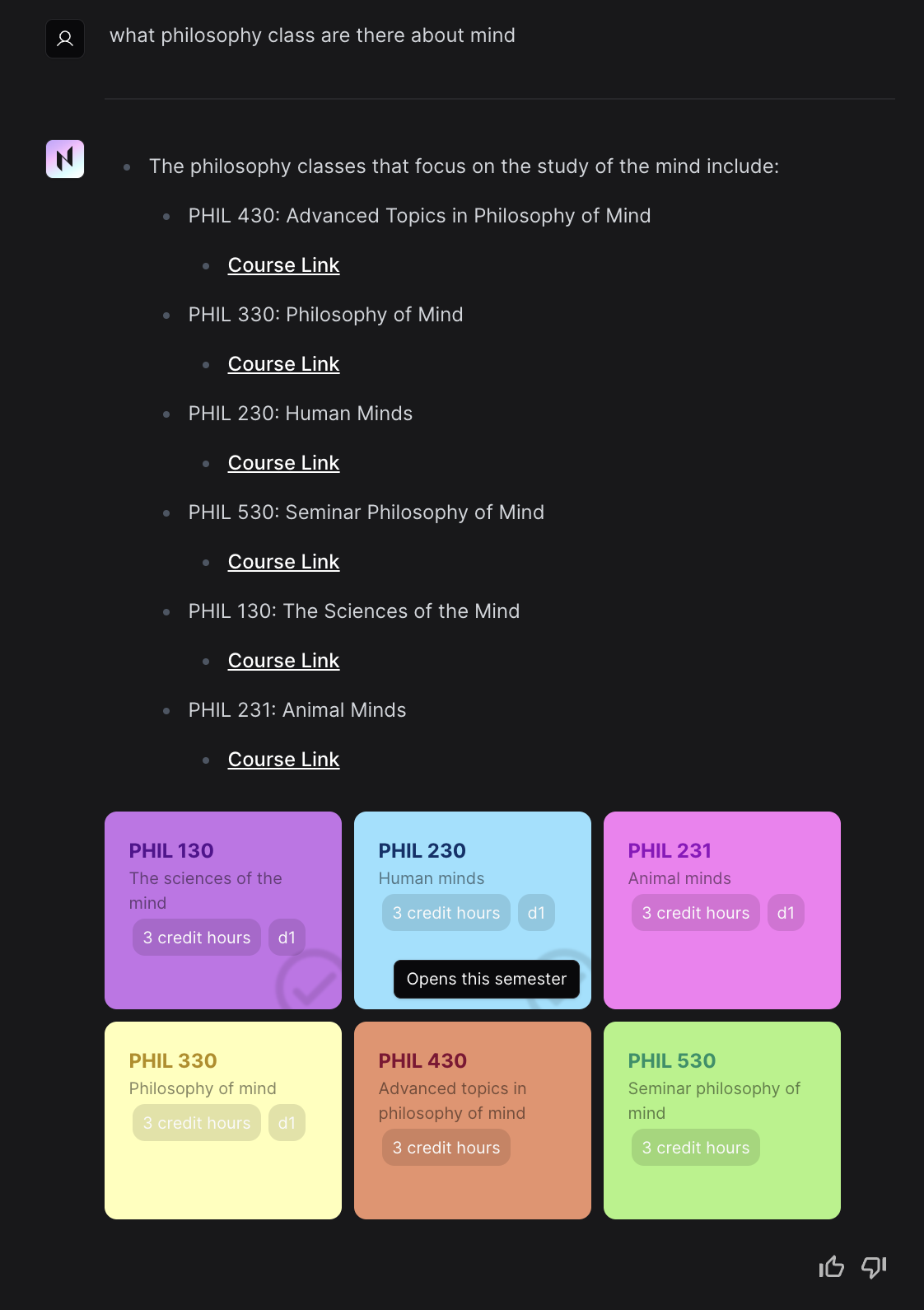 courses